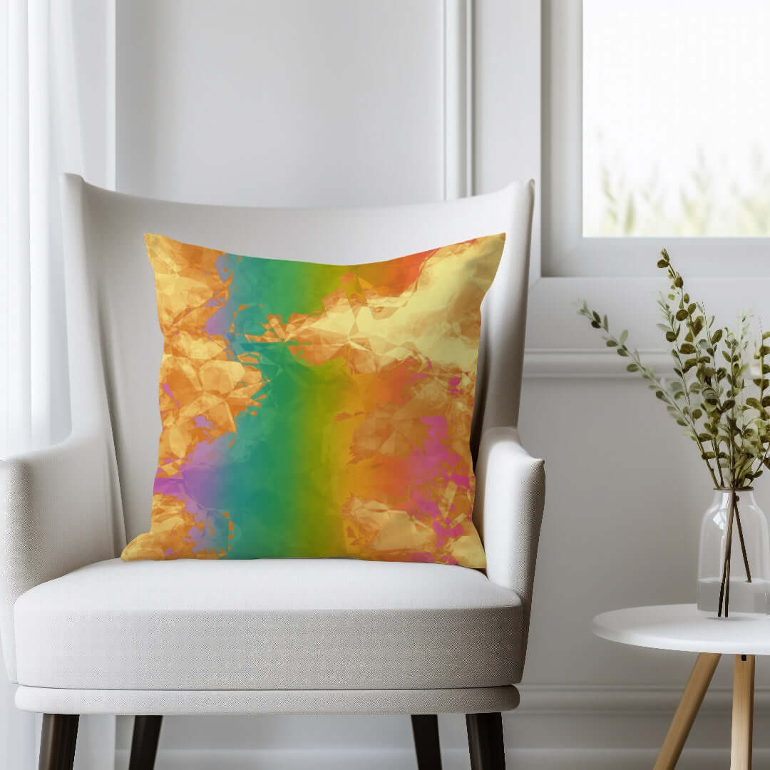 Rainbow Geode Premium Colorful Pillow