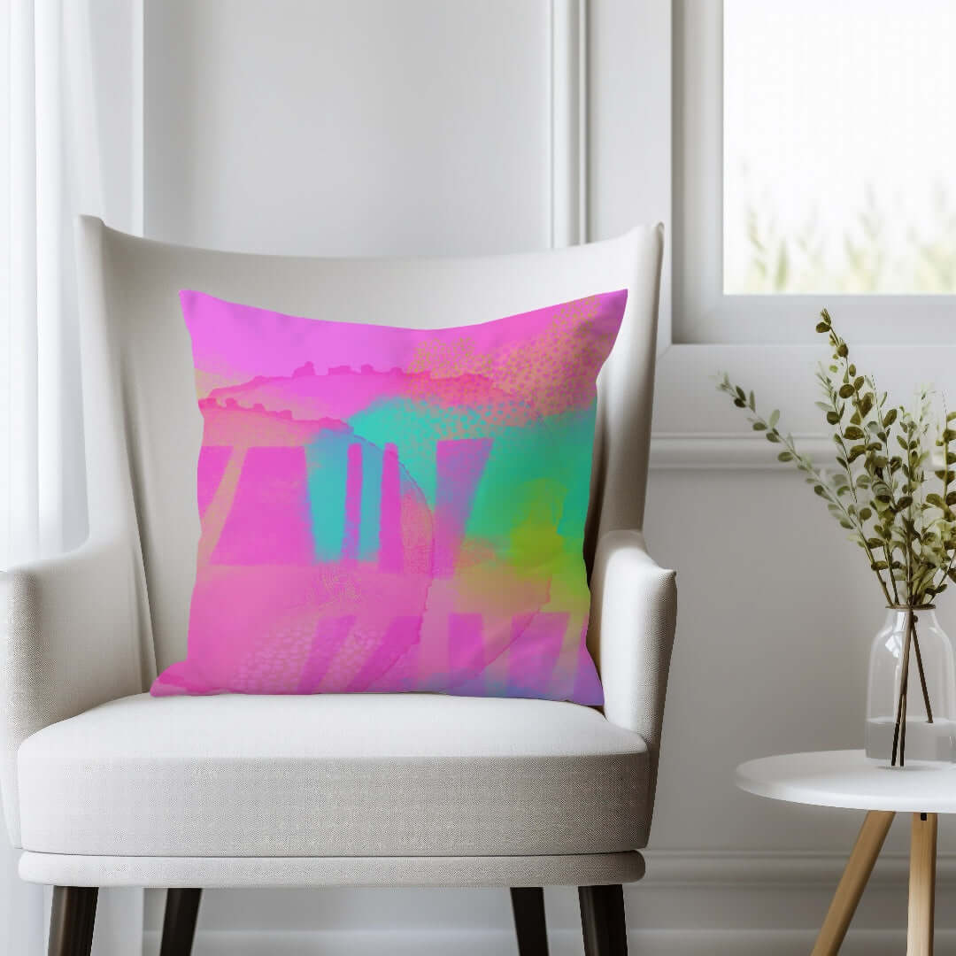 Gates of Athena Premium Colorful Pillow