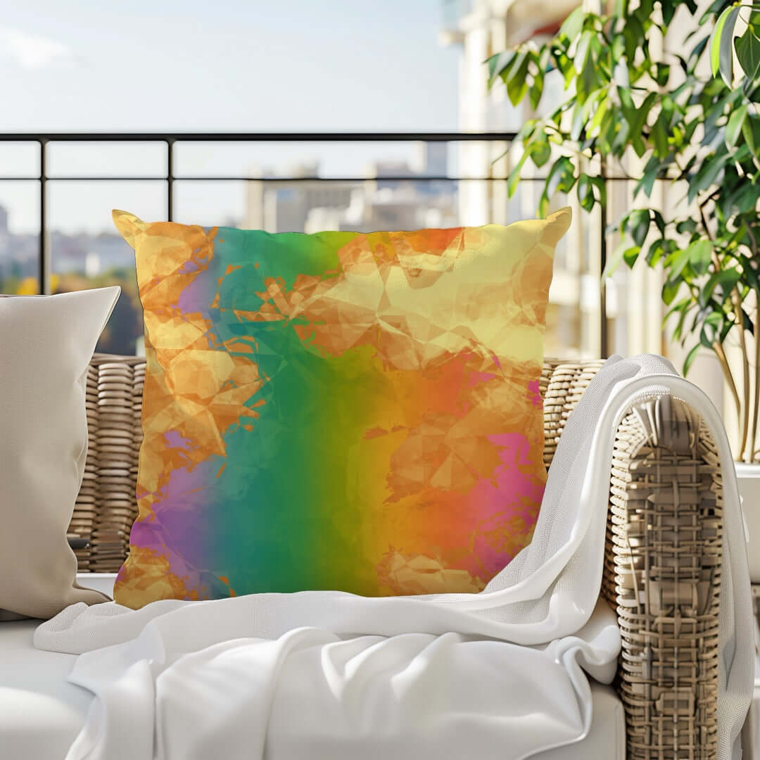 Rainbow Geode Premium Colorful Pillow