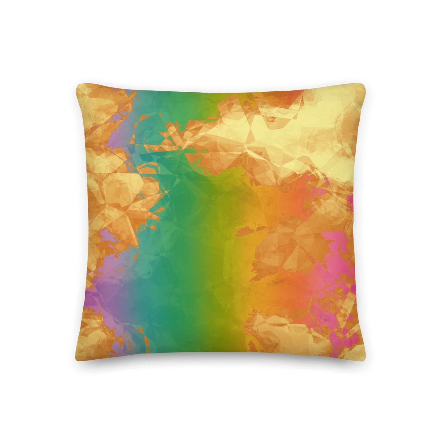 Rainbow Geode Premium Colorful Pillow
