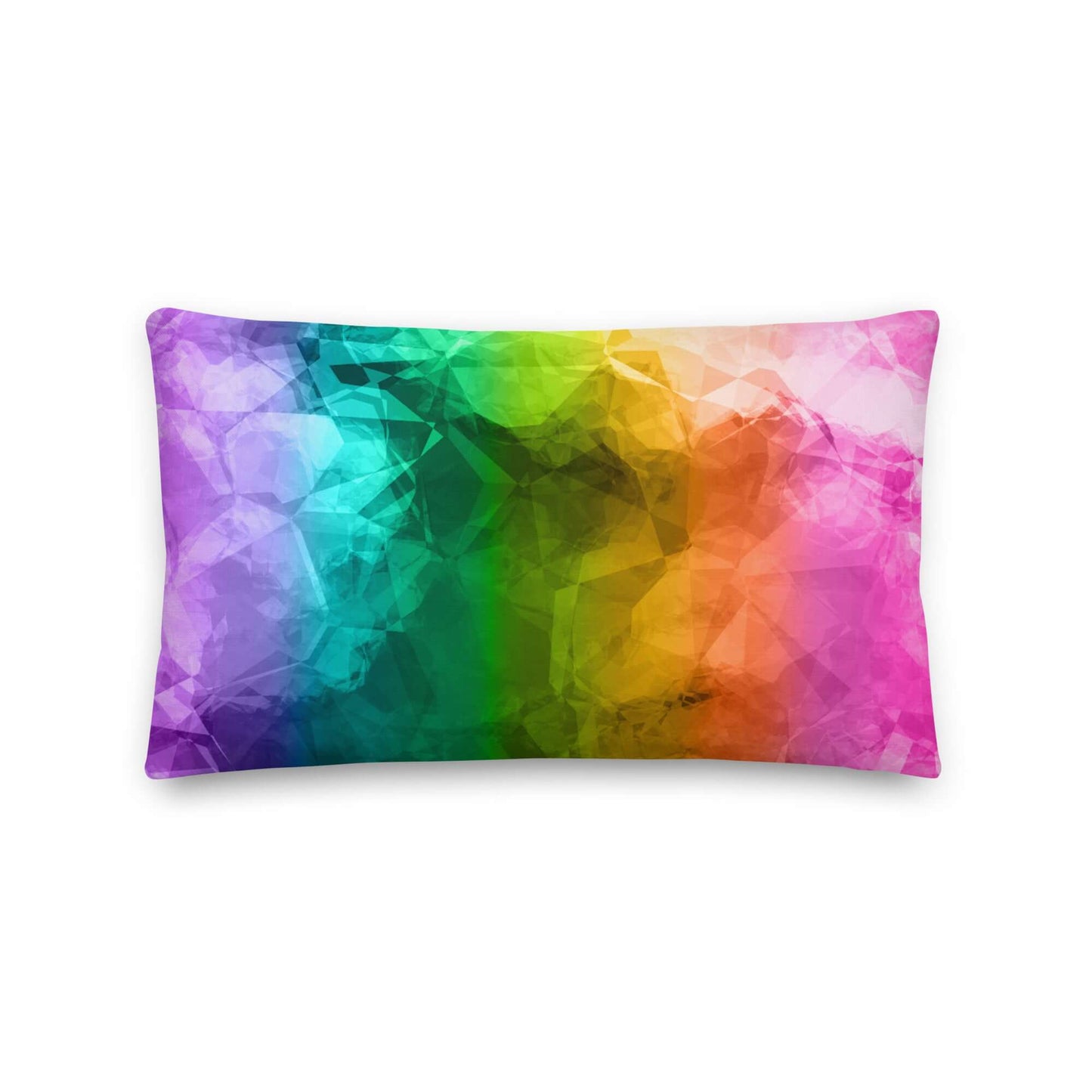Rainbow Crumple Premium Colorful Pillow