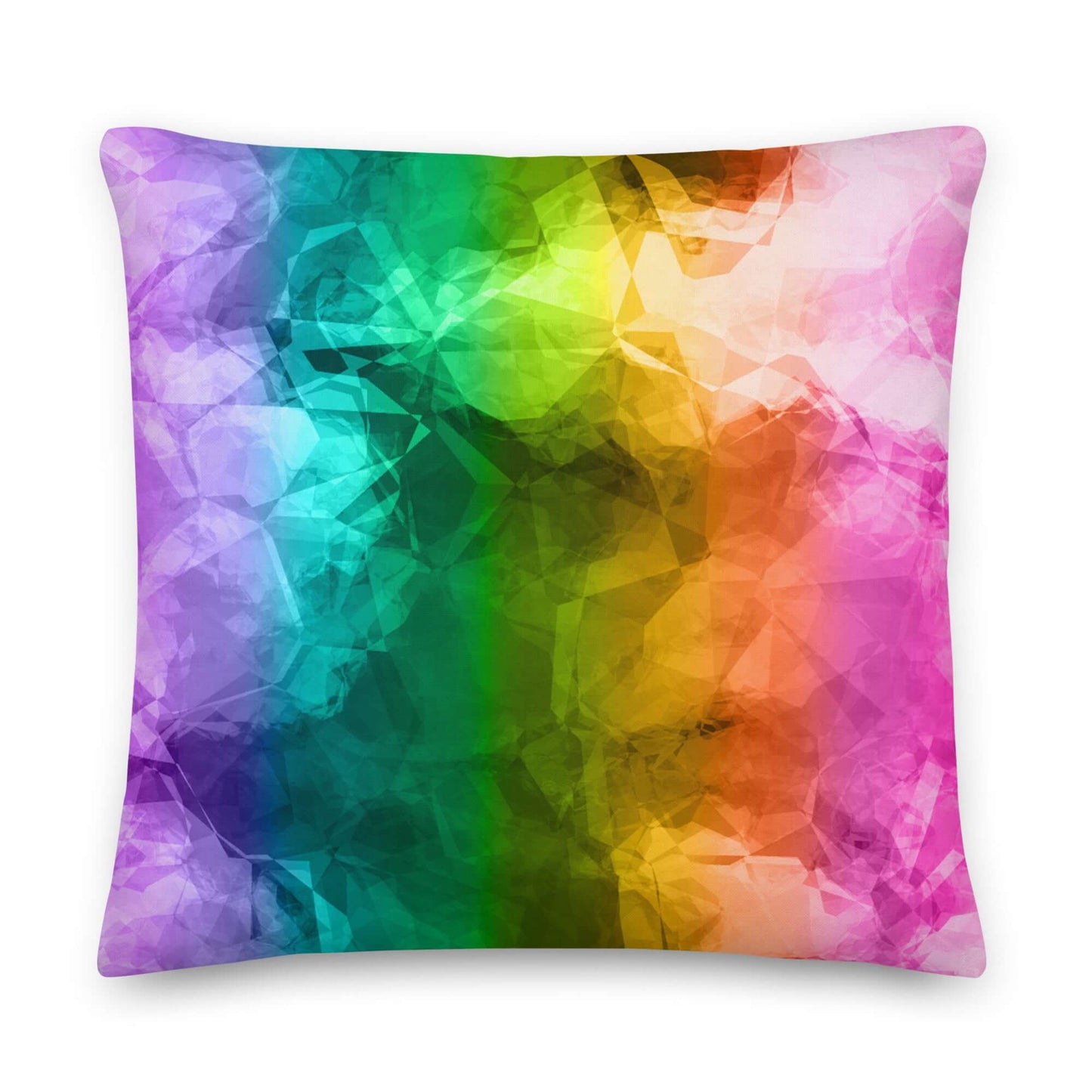 Rainbow Crumple Premium Colorful Pillow