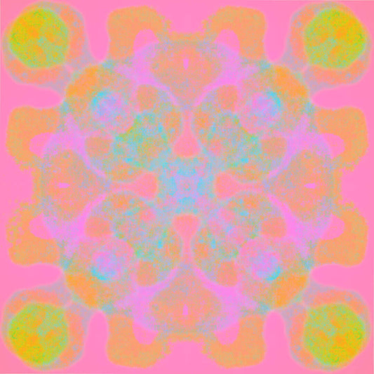 Pink Kaleidoscope Fractal “Mandala” Canvas Print Wall Art