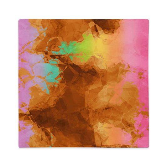 Burnt Rainbow Crumple Premium Colorful Pillow Cover